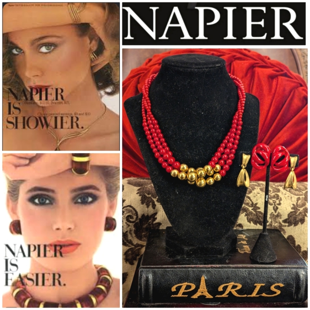3PCS💥1971-1988💥💯NAPIER RED AND GOLD SET